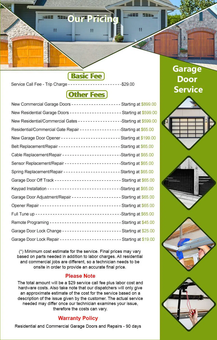 Interstate Garage Door Service Burbank, CA 818-659-5348